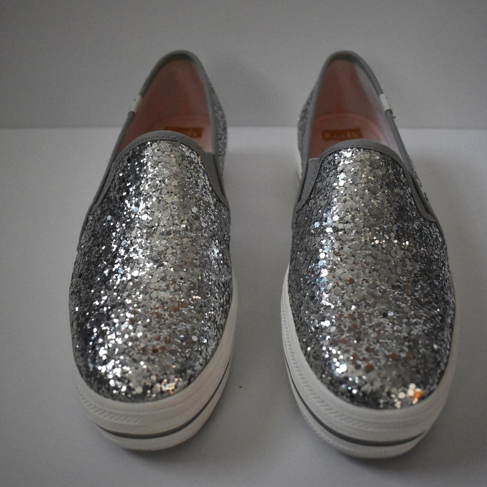 Keds Kate Spade New York Triple Glitter Decker Too Sneakers Shoes Size 8M